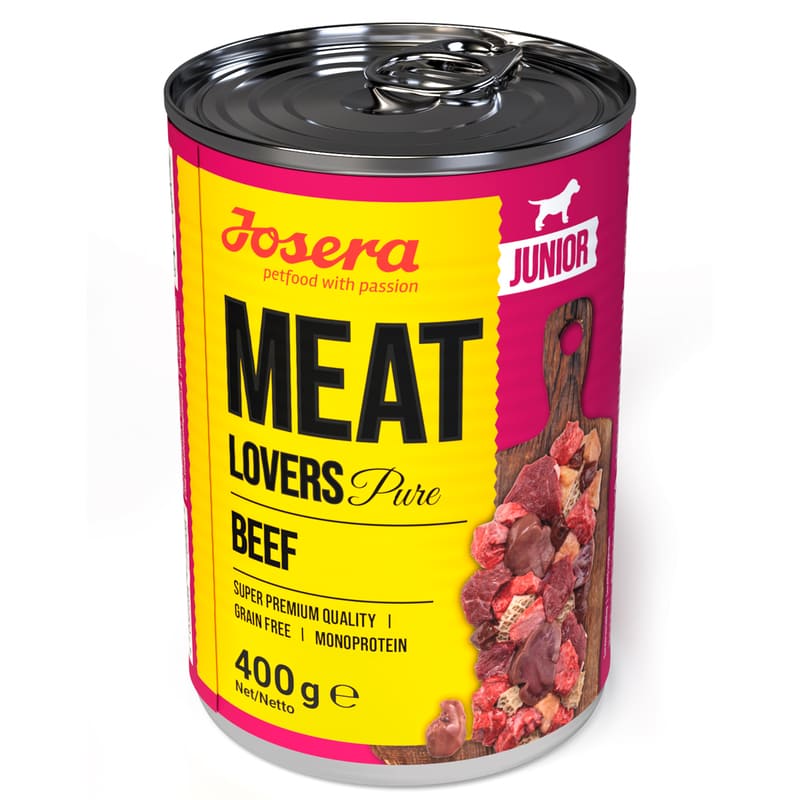 Josera Meat Lovers Pure Beef Junior konservi kucēniem ar liellopu 400 g